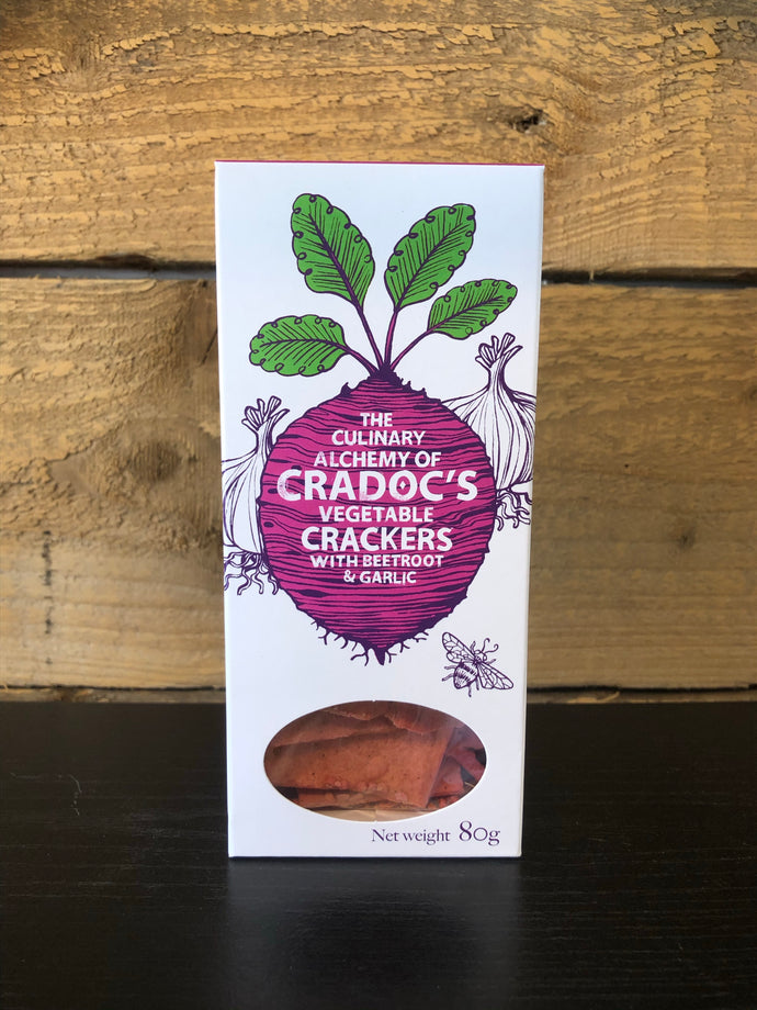 Beetroot & Garlic Crackers
